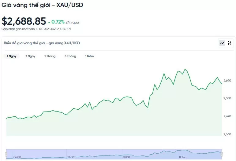 Giá vàng hôm nay 11/01/2025: