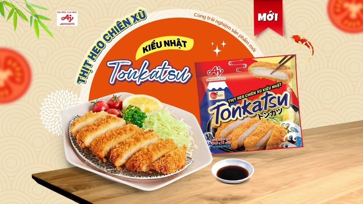 Thịt heo chiên xù kiểu Nhật Tonkatsu mới ra mắt của Ajinomoto Việt Nam. Ảnh: Aj.