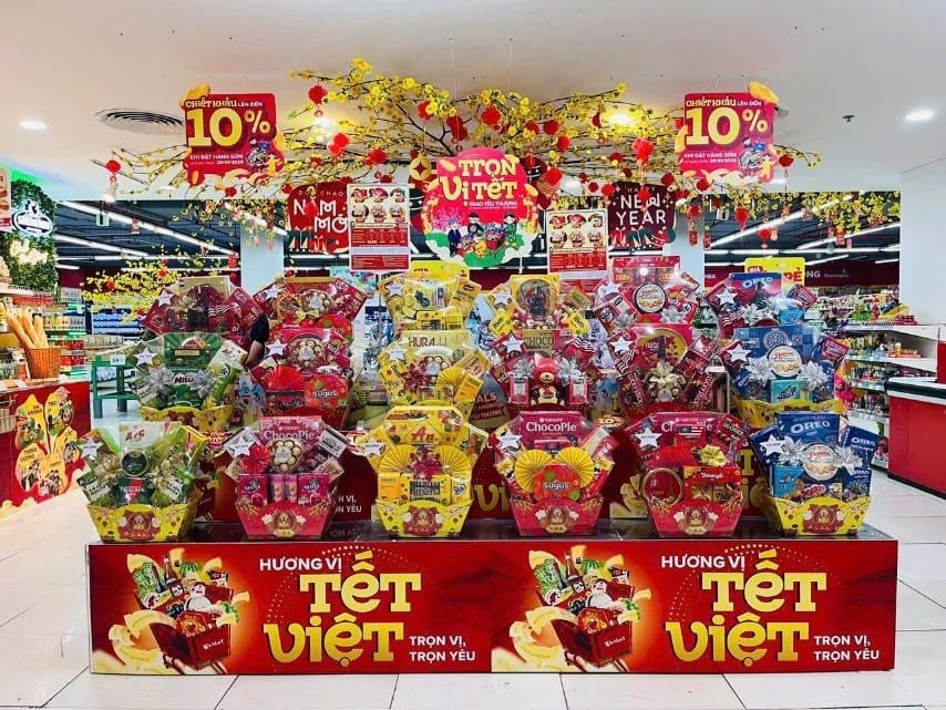 Đa dạng giỏ quà Tết tại WinMart. Ảnh: Masan.